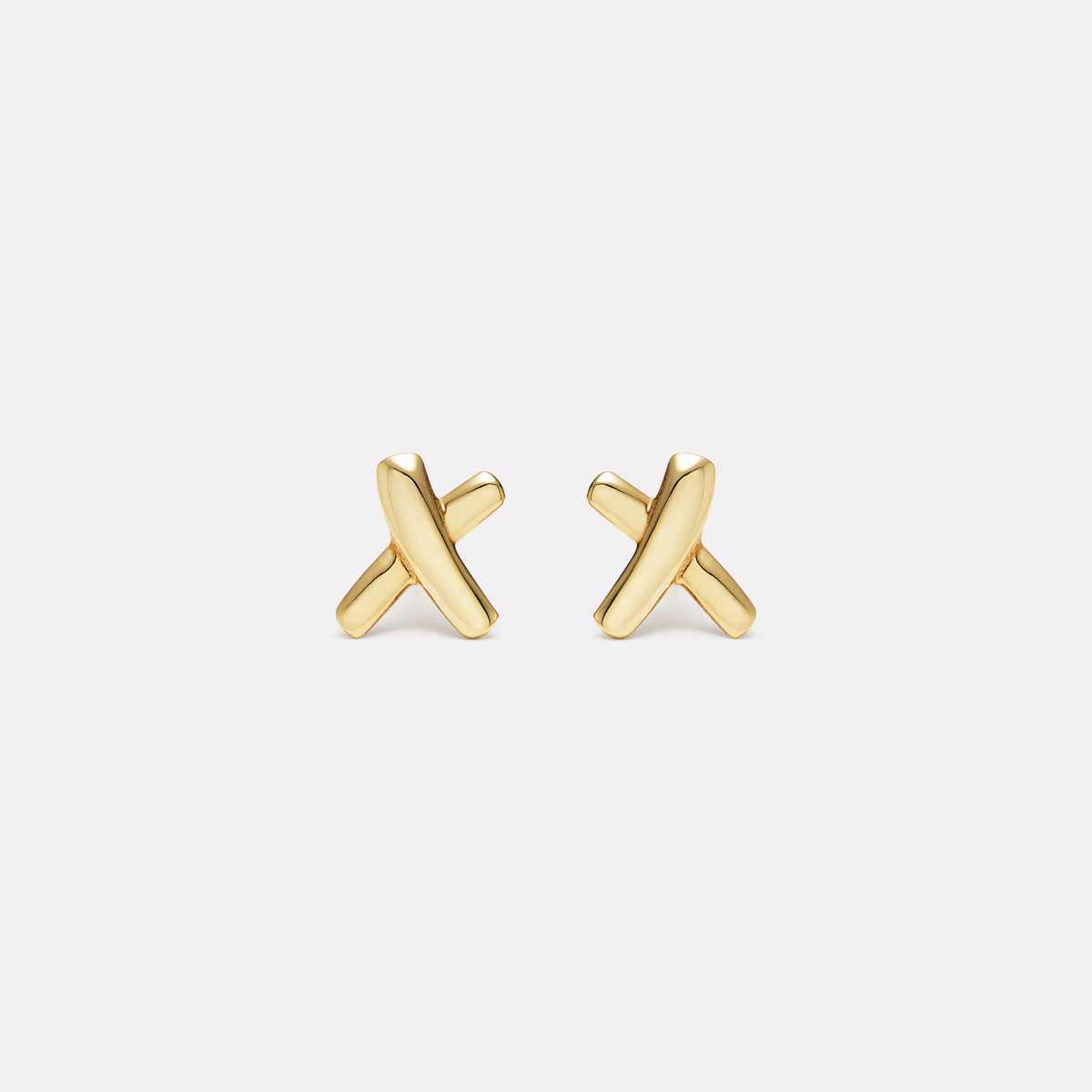 Yellow Gold Kiss Stud Earring