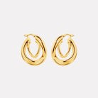 Yellow Gold Baby Strudel Hoops