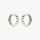 Sterling Silver Zippy Twist Huggie Earring