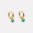 Yellow Gold Heavenly Turquoise Earring