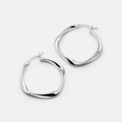 Sterling Silver Garden of Eden Hoop Earring