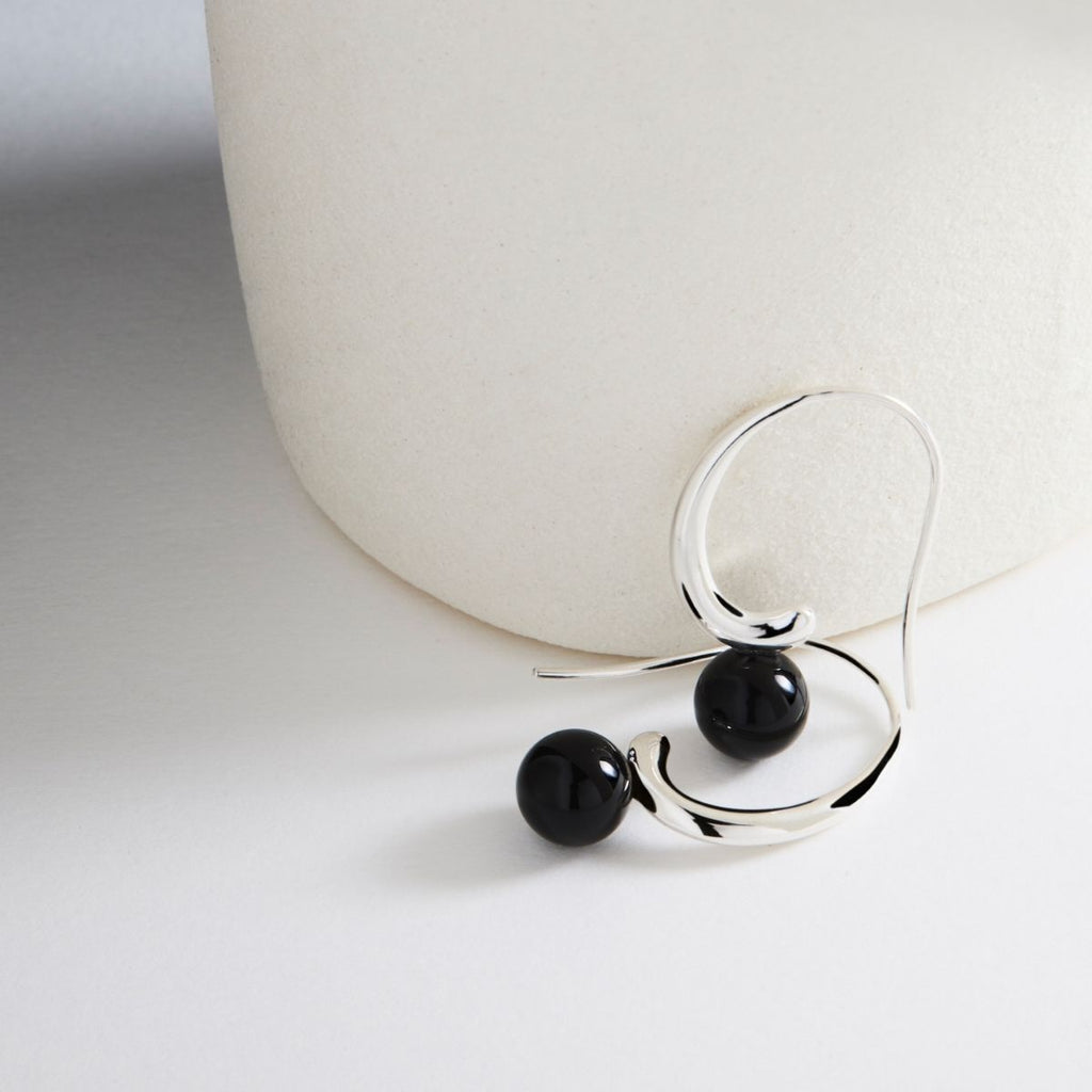 Fern Black Onyx Earrings