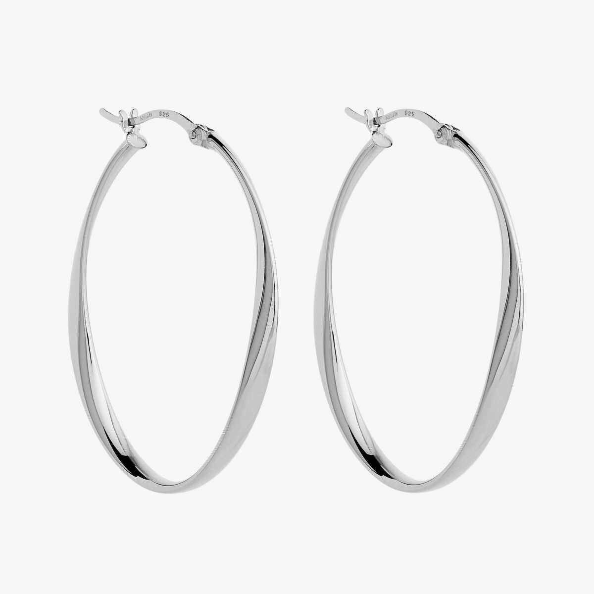 Sterling Silver Cinta Large Hoop Earring