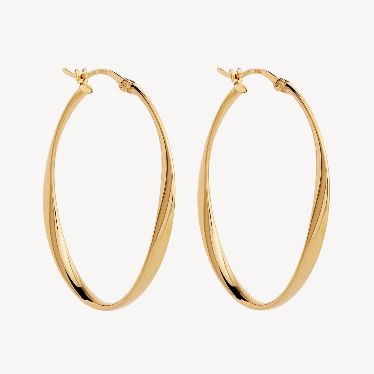 Yellow Gold Cinta Large Hoop Earring