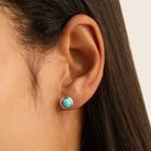 Husk Turquoise Stud Earring