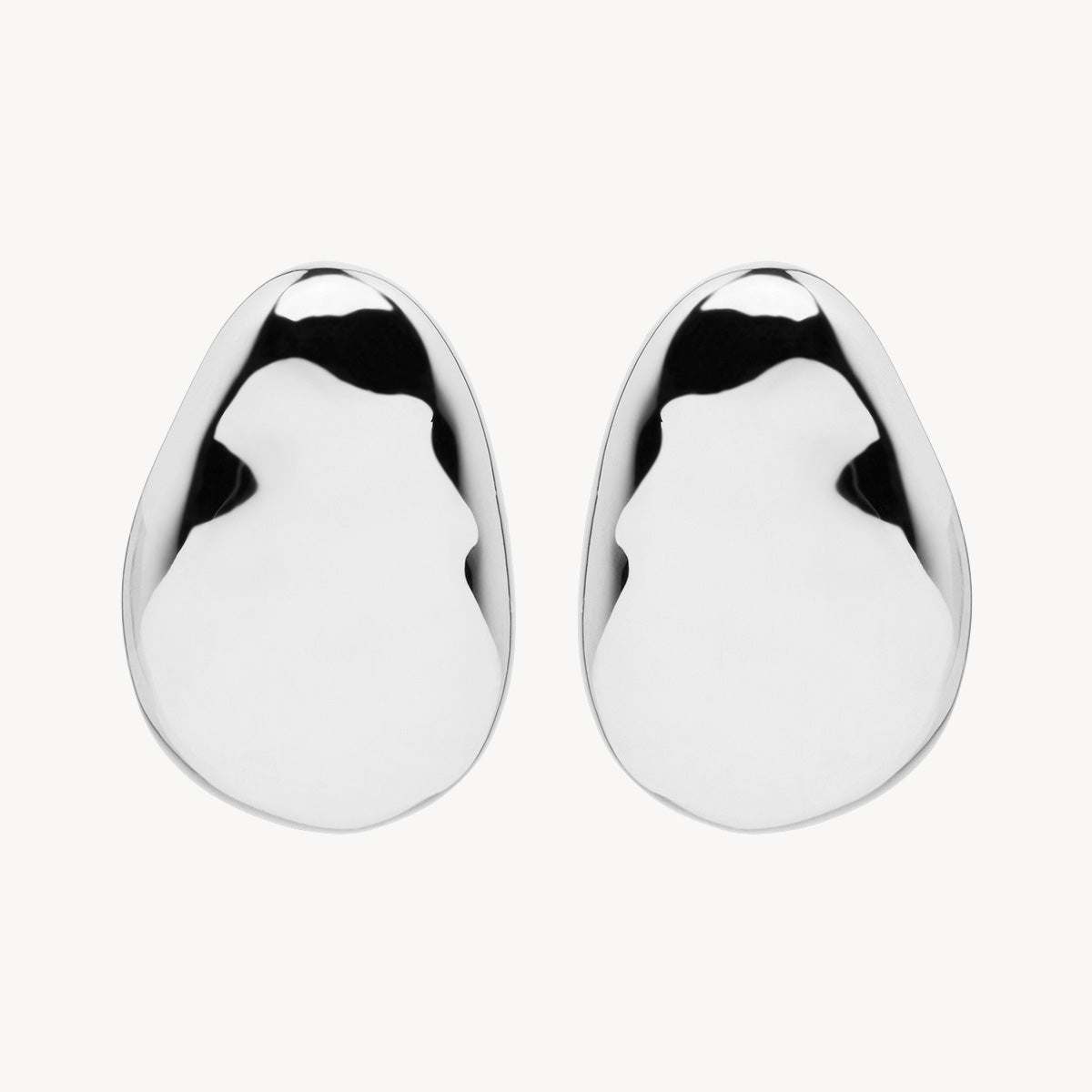 Sterling Silver Pebblestone Stud Earrings