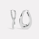 Sterling Silver Gravity Hoop Earrings