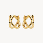 Yellow Gold Moonkiss Huggie Earrings