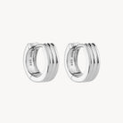 Sterling Silver Carrousel Huggie Earrings