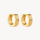 Yellow Gold Carrousel Huggie Earrings