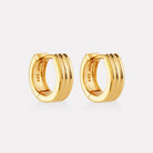 Yellow Gold Carrousel Huggie Earrings