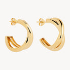 Yellow Gold Café Earrings