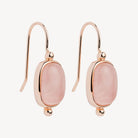 Rose Gold Fleur Rose Quartz Earrings