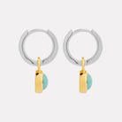 Solace 2-Tone Amazonite Huggie Earring