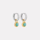Solace 2-Tone Amazonite Huggie Earring