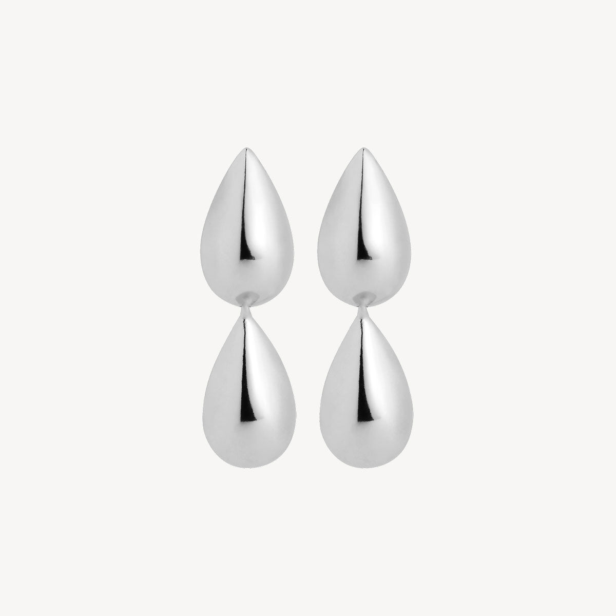 Sterling Silver Liora Double Drop Stud Earring