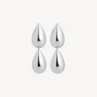 Sterling Silver Liora Double Drop Stud Earring