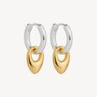 Sil Yell Gold Petal Huggie Earring