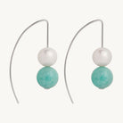 Sunset Amazonite & Pearl Earring