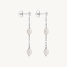 Tidal Whisper Double Pearl Earring