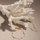 Tidal Whisper Double Pearl Earring