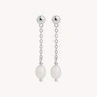Sterling Silver Tidal Whisper Single Pearl Earring