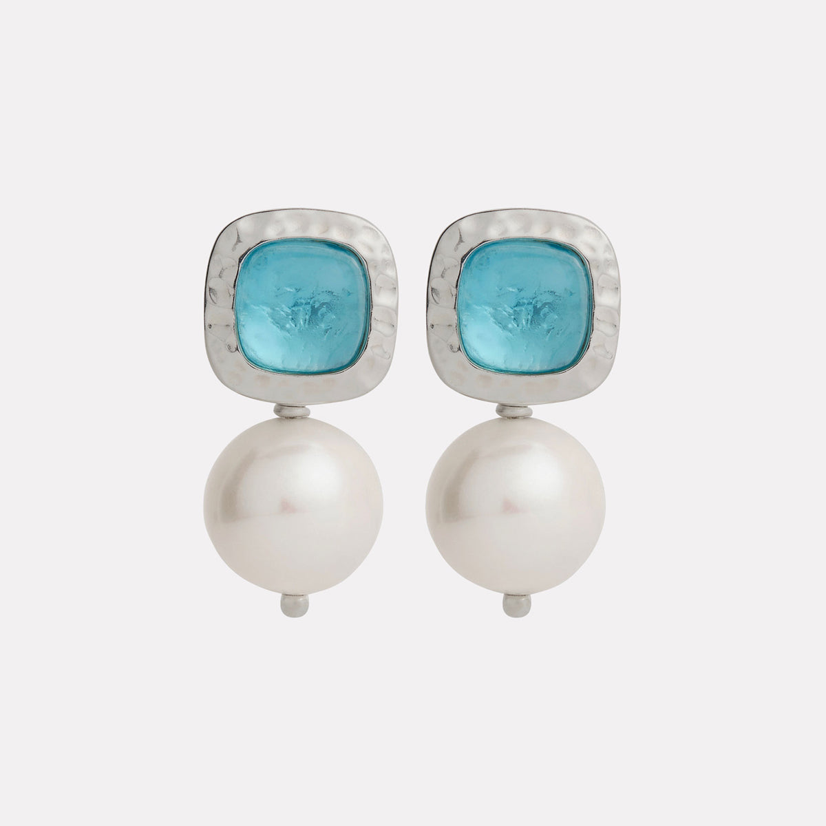 Sterling Silver Blue Lagoon Pearl Earring