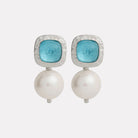Sterling Silver Blue Lagoon Pearl Earring