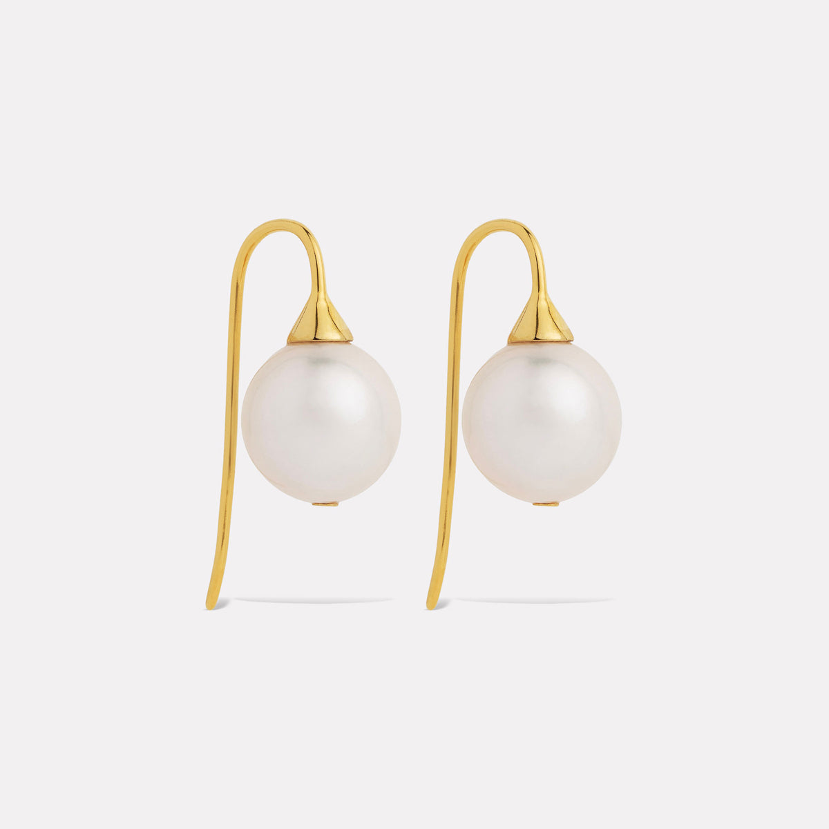 Yellow Gold Luna Pearl Earring