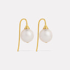 Yellow Gold Luna Pearl Earring