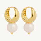Yellow Gold Solana Pearl Earring