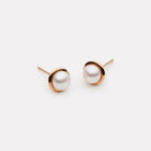 Moonbeam Pearl Stud Earrings