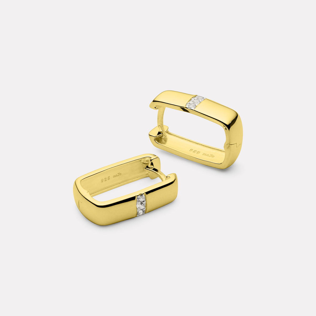 Yellow Gold Starlight Cubic Zirconia Earrings