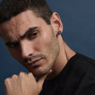 Torque Men's Reversible Carbon Fibre and Steel Earring