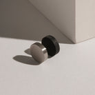 Torque Men's Reversible Carbon Fibre and Steel Earring