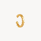 Yellow Gold Lattice Ear Cuff
