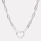 Sterling Silver Cuore Chain Link Necklace