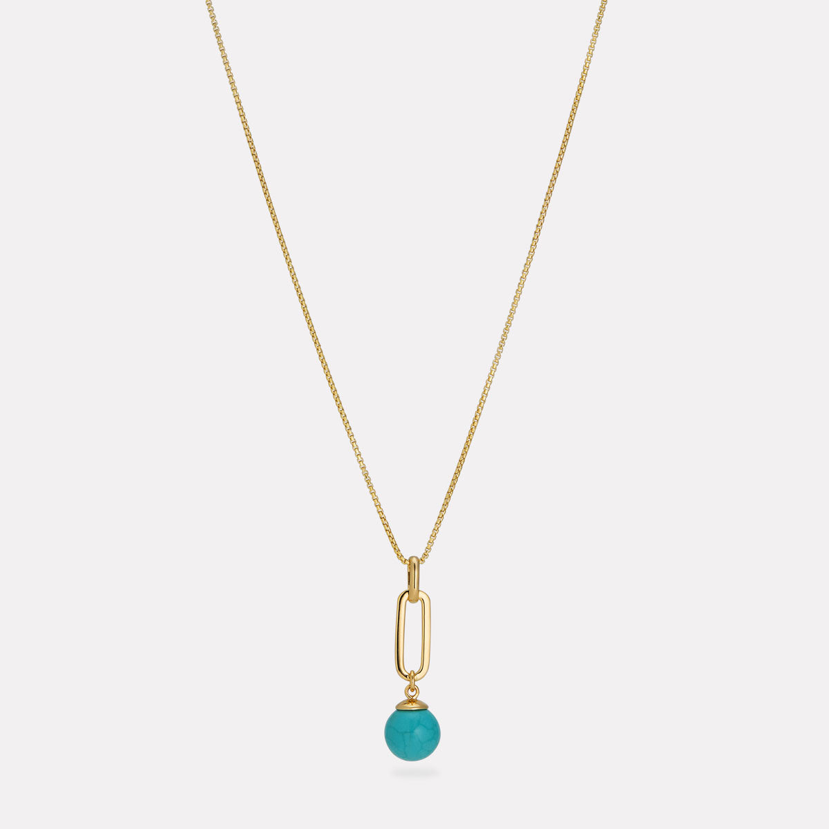 Yellow Gold The Enchantress Turquoise Pendant Necklace