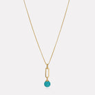 Yellow Gold The Enchantress Turquoise Pendant Necklace