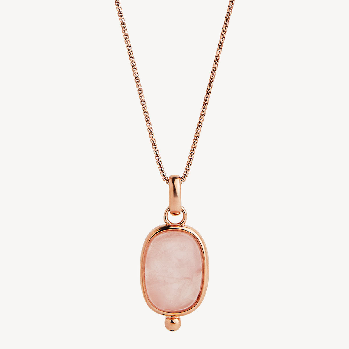 Sil Yell Gold Fleur Rose Quartz Pendant