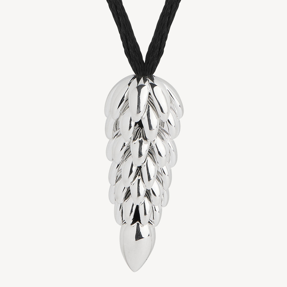 Sterling Silver Midnight Bloom Silver Necklace