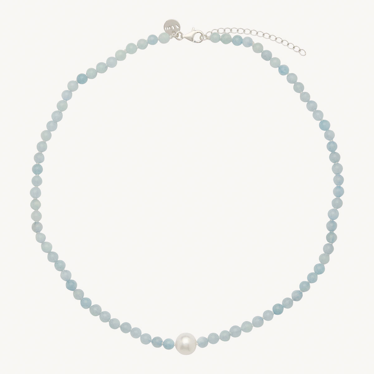 Sunset Aquamarine & Pearl Necklace