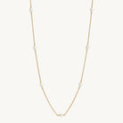 Yellow Gold Tidal Whisper Pearl Necklace