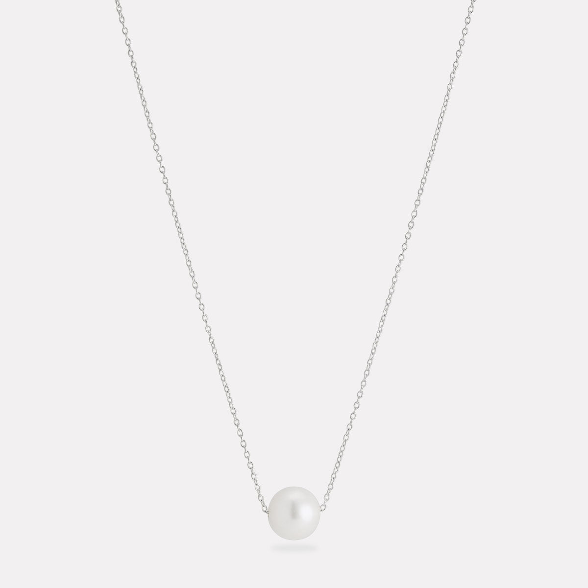 Sterling Silver Whirlpool Pearl Necklace