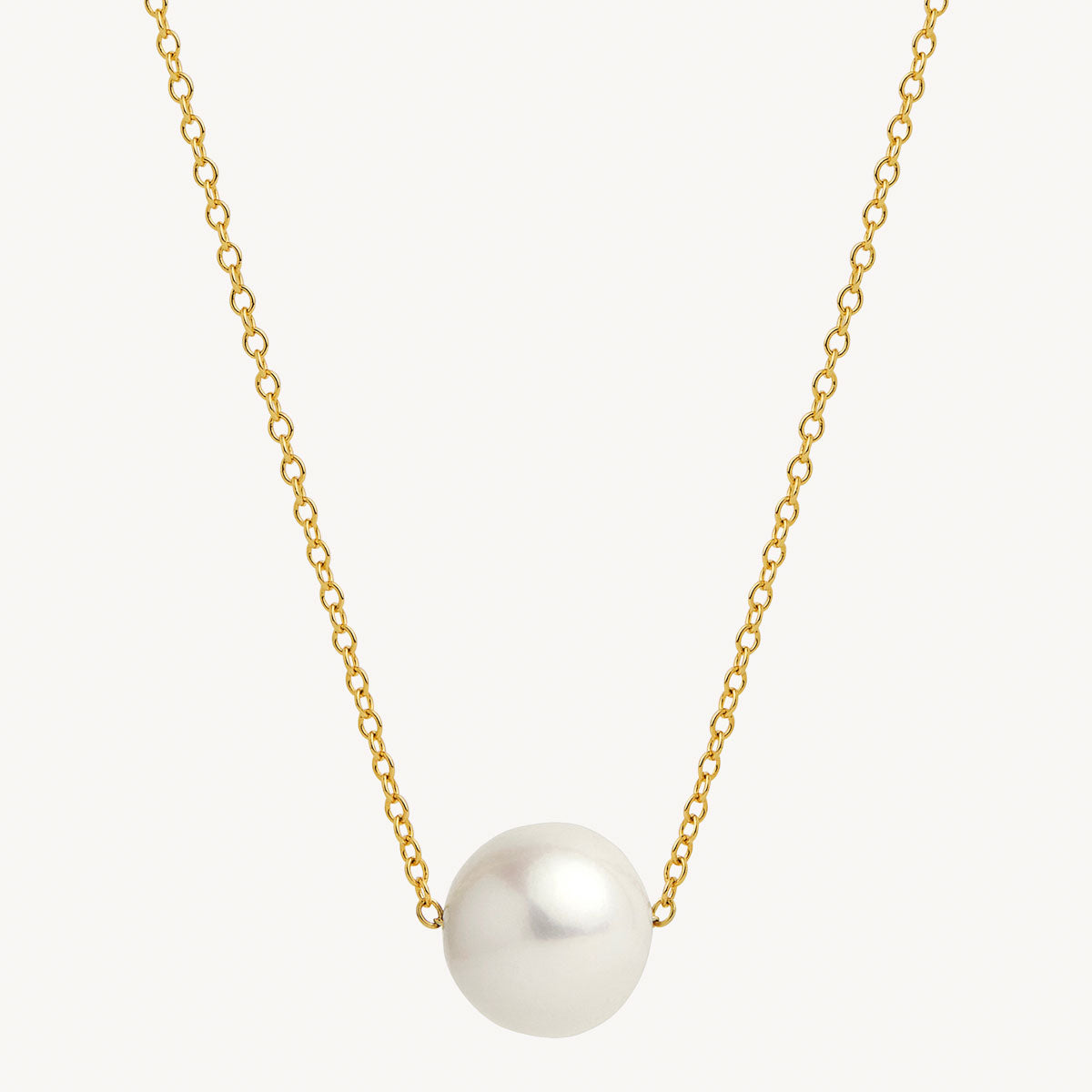 Yellow Gold Whirlpool Pearl Necklace
