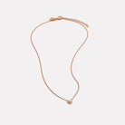 Rose Gold Moonbeam Pearl Necklace