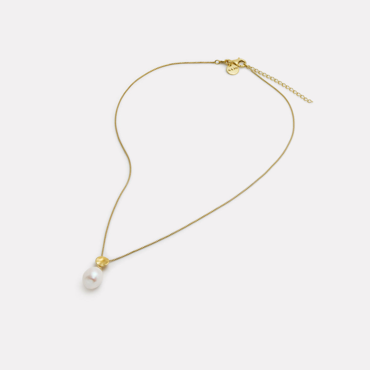 Yellow Gold Ocean Drift Pearl Necklace