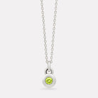 Sterling Silver August Peridot Birthstone Necklace