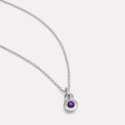 February Amethyst Birthstone Necklace