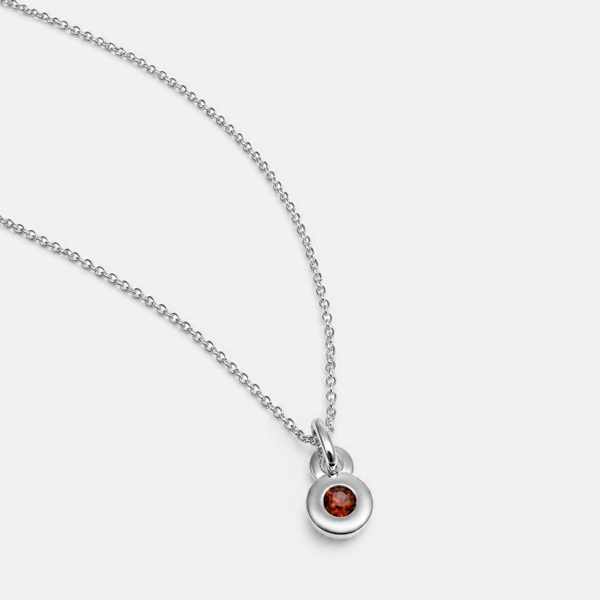 January Garnet Birthstone Necklace